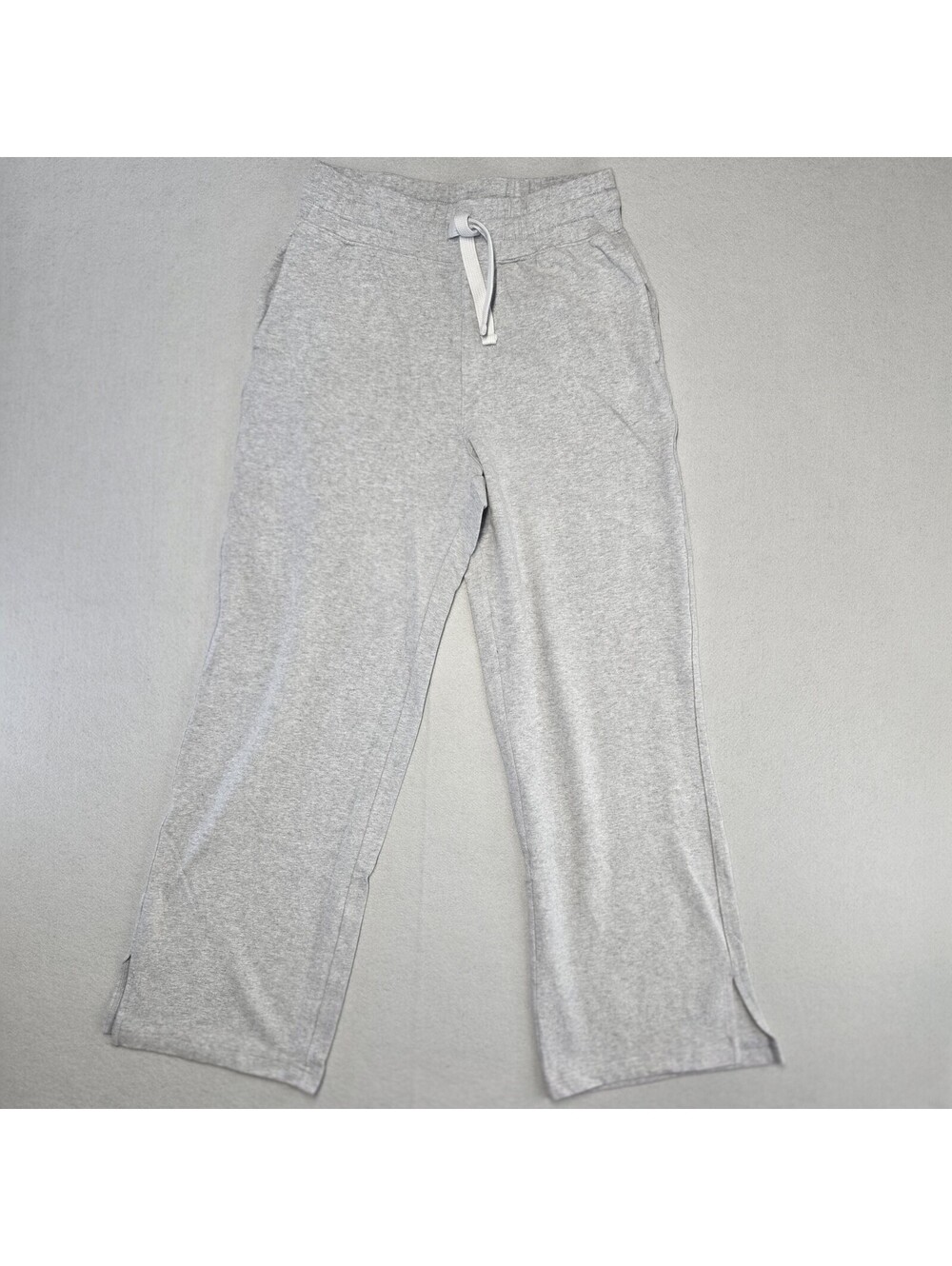 pact Organic Cotton Lounge Pants Womens M Heather Grey Knit Pull-On Stretch NWOT